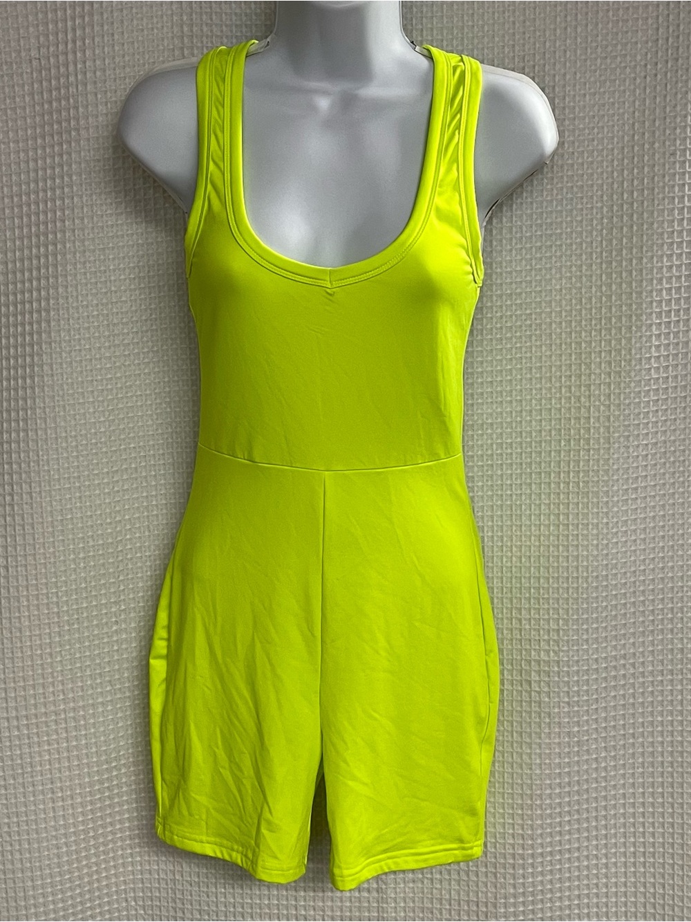 Neon Yellow Women’s Sleeveless Romper size small